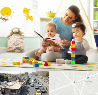 پرستار کودک و نوزاد در خیابان دماوند
