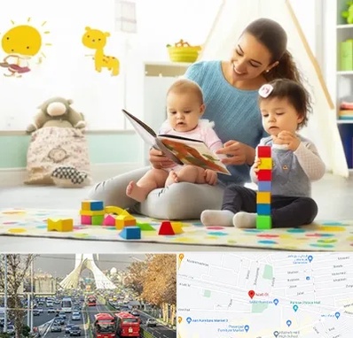 پرستار کودک و نوزاد در خیابان آزادی