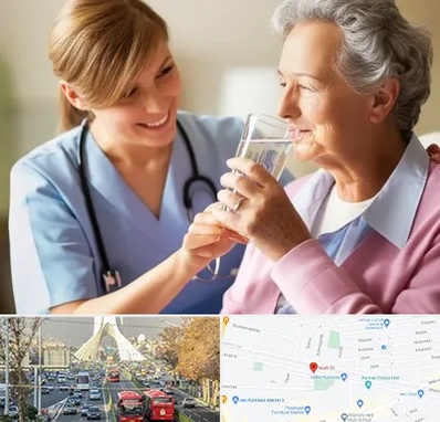 پرستار بیمار در خیابان آزادی