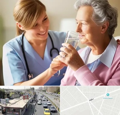 پرستار بیمار در خیابان دماوند