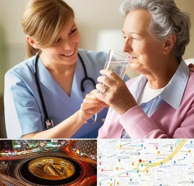 پرستار بیمار در میدان ولیعصر 