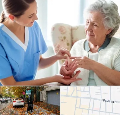 شرکت پرستاری در خیابان فلسطین