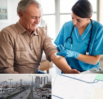 تزریقات و پانسمان در بلوار ارتش 