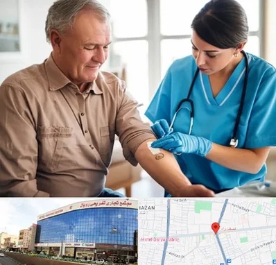 تزریقات و پانسمان در نصف راه تبریز 