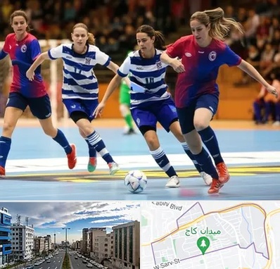 باشگاه فوتسال بانوان در سعادت آباد 