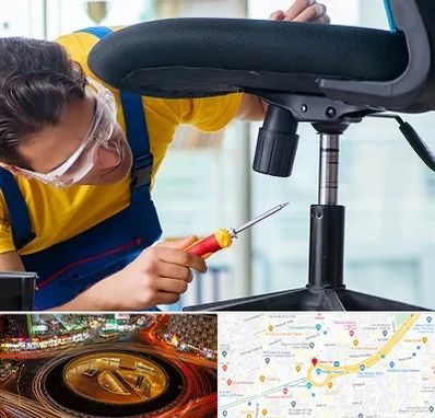 تعمیر صندلی اداری در میدان ولیعصر