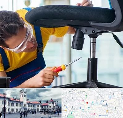 تعمیر صندلی اداری در میدان شهرداری رشت