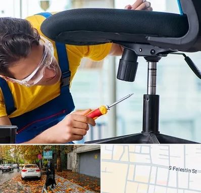 تعمیر صندلی اداری در خیابان فلسطین