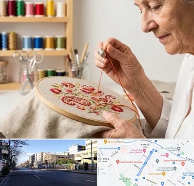 گلدوزی در خیابان ملاصدرا شیراز 