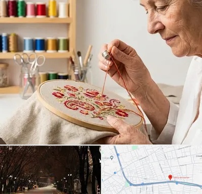 گلدوزی در ابوریحان تبریز