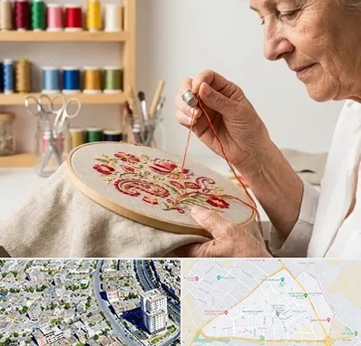 گلدوزی در قاسم آباد مشهد