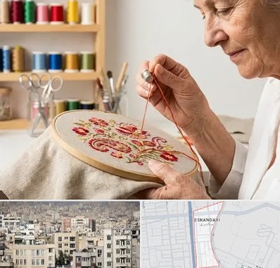 گلدوزی در اسکندری 