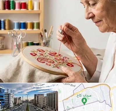 گلدوزی در سعادت آباد