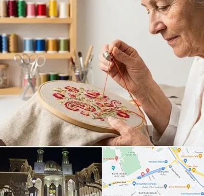 گلدوزی در زرگری شیراز 