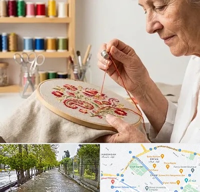 گلدوزی در خیابان ارم شیراز 