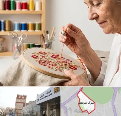 گلدوزی در شهرک شریعتی
