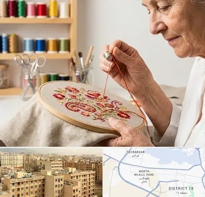 گلدوزی در جنوب غرب تهران