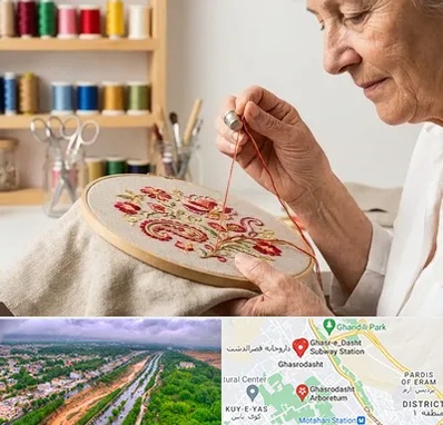 گلدوزی در قصرالدشت شیراز