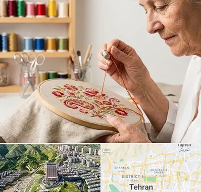 گلدوزی در شمال تهران 