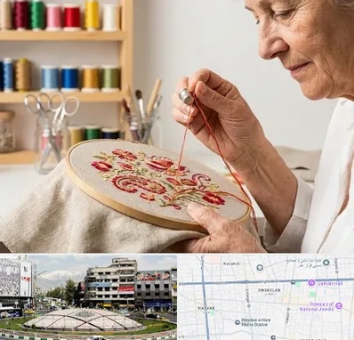 گلدوزی در مرکز تهران 