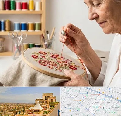 گلدوزی در هاشمیه مشهد 