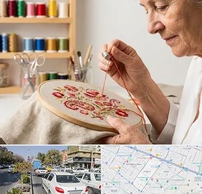 گلدوزی در مفتح مشهد 