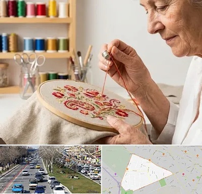 گلدوزی در احمدآباد مشهد