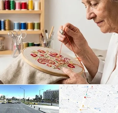 گلدوزی در بلوار کلاهدوز مشهد