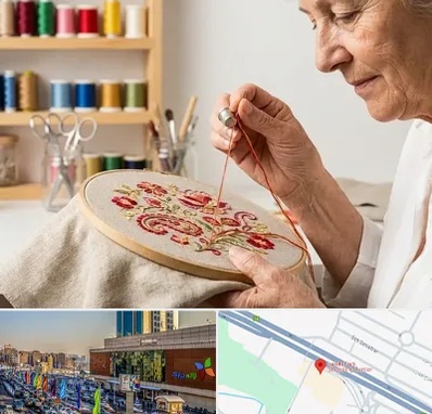 گلدوزی در لاله پارک تبریز