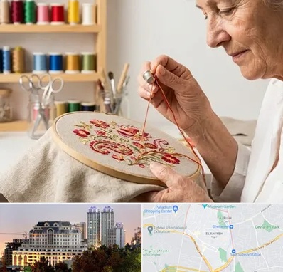 گلدوزی در فرشته 