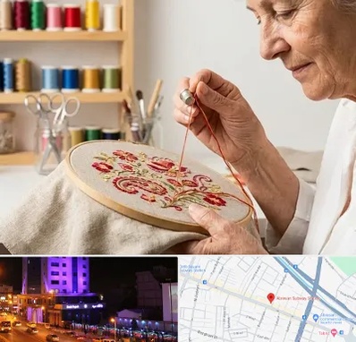 گلدوزی در آبرسان تبریز