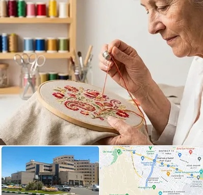 گلدوزی در صیاد شیرازی مشهد