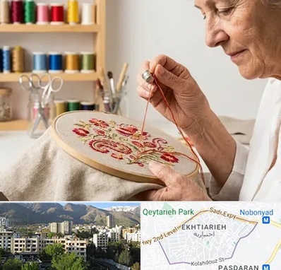 گلدوزی در اختیاریه 