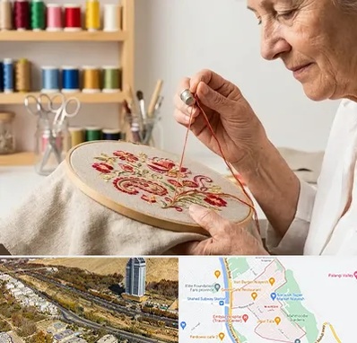 گلدوزی در خیابان نیایش شیراز