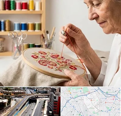 گلدوزی در ستارخان شیراز