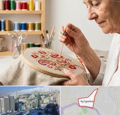 گلدوزی در محمودیه