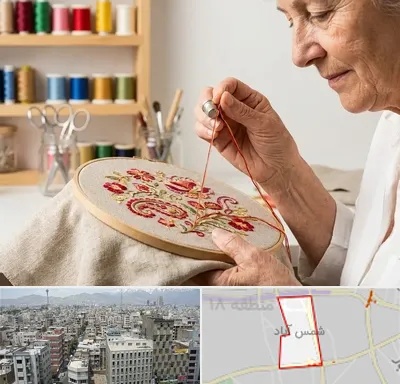 گلدوزی در شمس آباد تهران