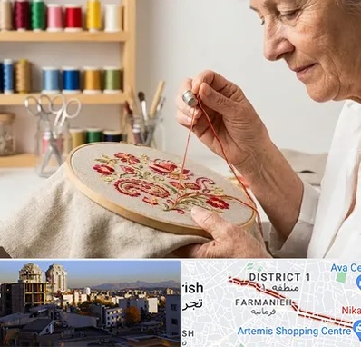 گلدوزی در فرمانیه 