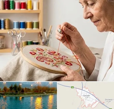 گلدوزی در قروه
