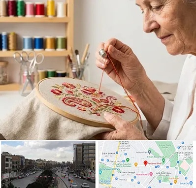 گلدوزی در بلوار فردوسی مشهد