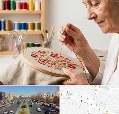 گلدوزی در بلوار معلم مشهد 