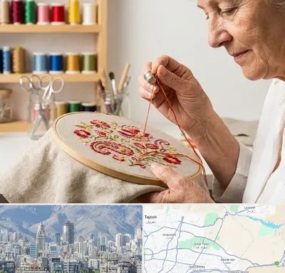 گلدوزی در شمال شرق تهران