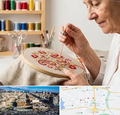 گلدوزی در شهرک راه آهن 
