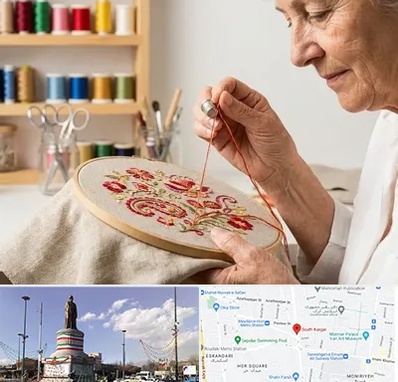 گلدوزی در کارگر جنوبی 