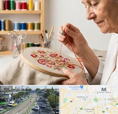 گلدوزی در جنوب تهران 