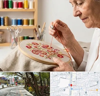 گلدوزی در خیابان توحید اصفهان