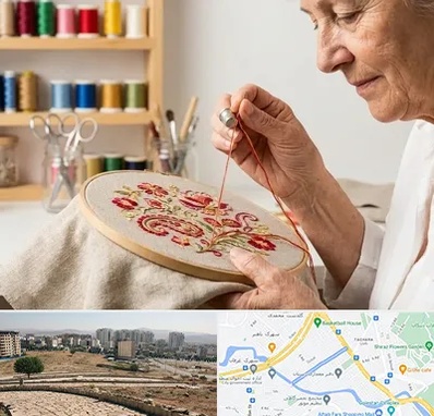 گلدوزی در کوی وحدت شیراز