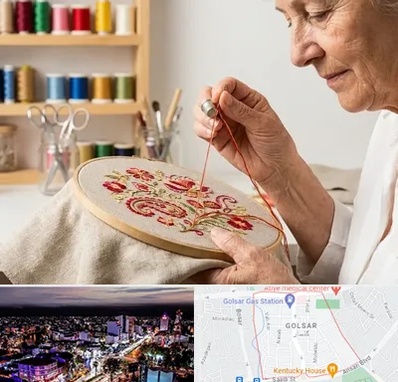 گلدوزی در گلسار رشت 