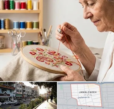 گلدوزی در خیابان جمالزاده