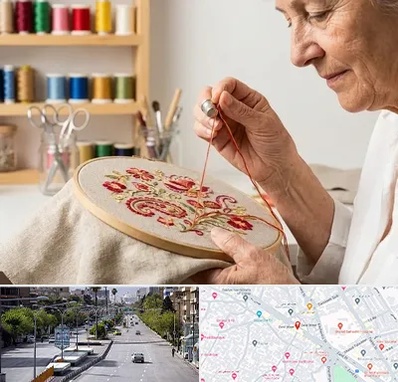 گلدوزی در خیابان زند شیراز